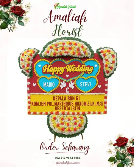 Papan Bunga Pernikahan Kenokorejo